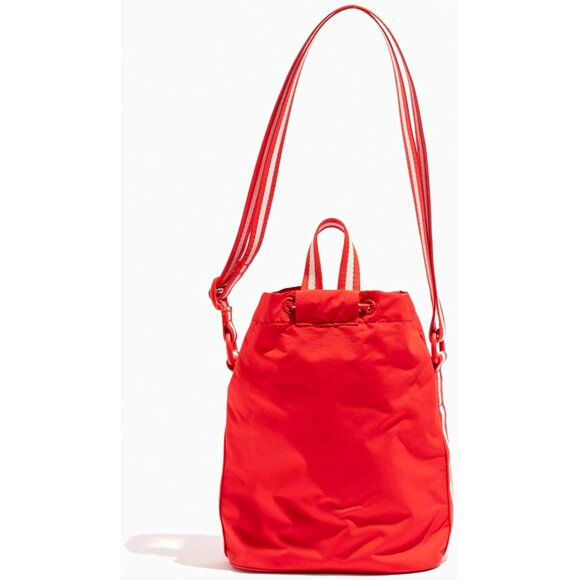 Drawcord Crossbody Bag Unisex Cherry Polyester Secure Pockets Lightweight - Picture 2 of 5